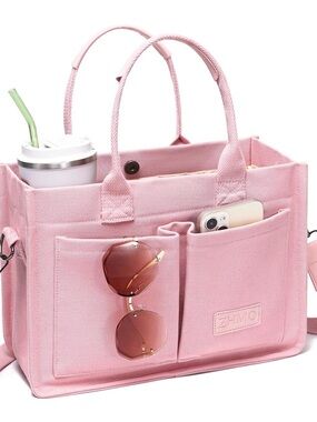 Women’s Canvas Tote Bag Large Work Laptop Handbag Crossbody Purse